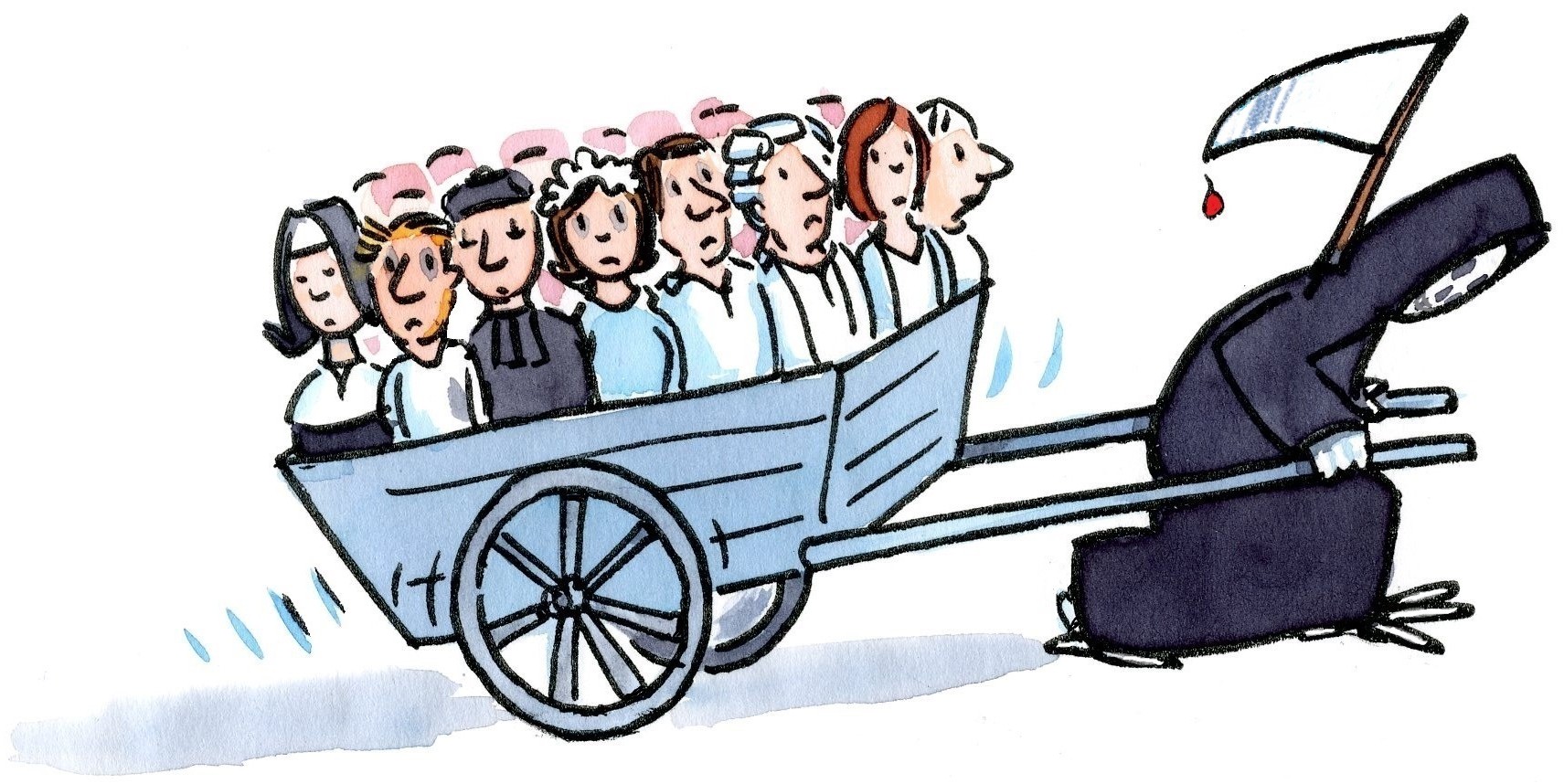 La mort tire la charette des condamnés